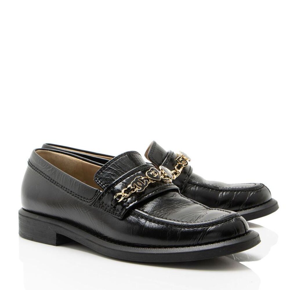 Chanel Calfskin Enamel Charms Loafers - Size 7 / 37 - Picture 2 of 8